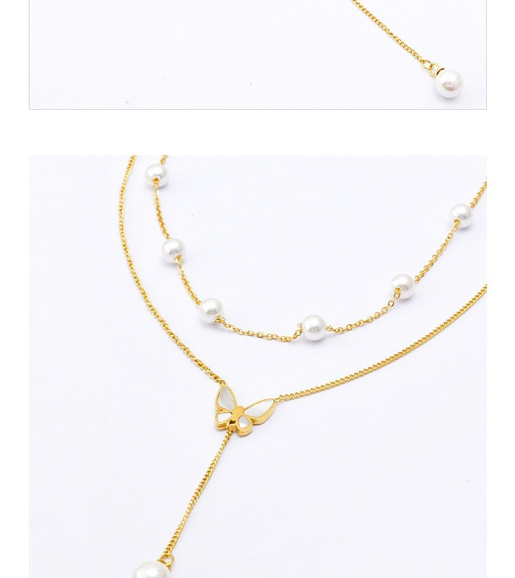 Butterfly Women's™ - Golden Pearl Chain