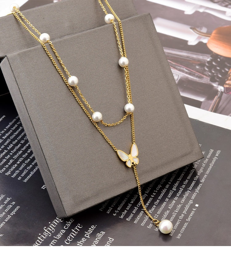 Butterfly Women's™ - Golden Pearl Chain