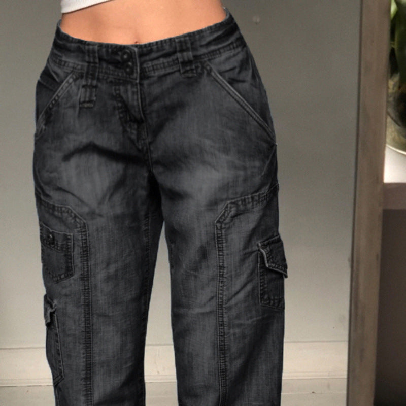 LOAKY™ - High Waisted Cargo Jeans