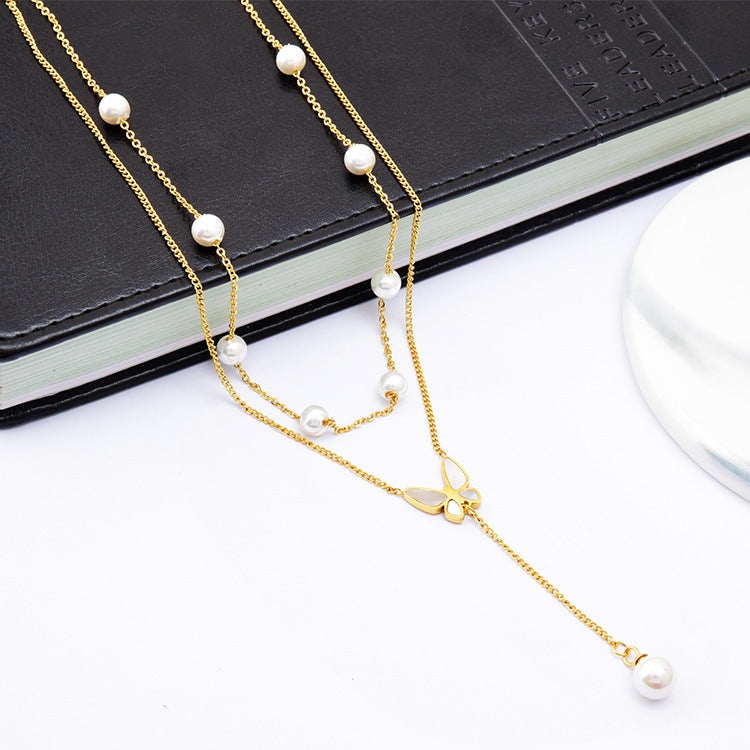 Butterfly Women's™ - Golden Pearl Chain