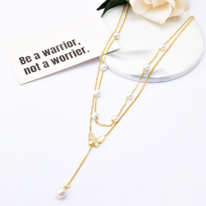 Butterfly Women's™ - Golden Pearl Chain